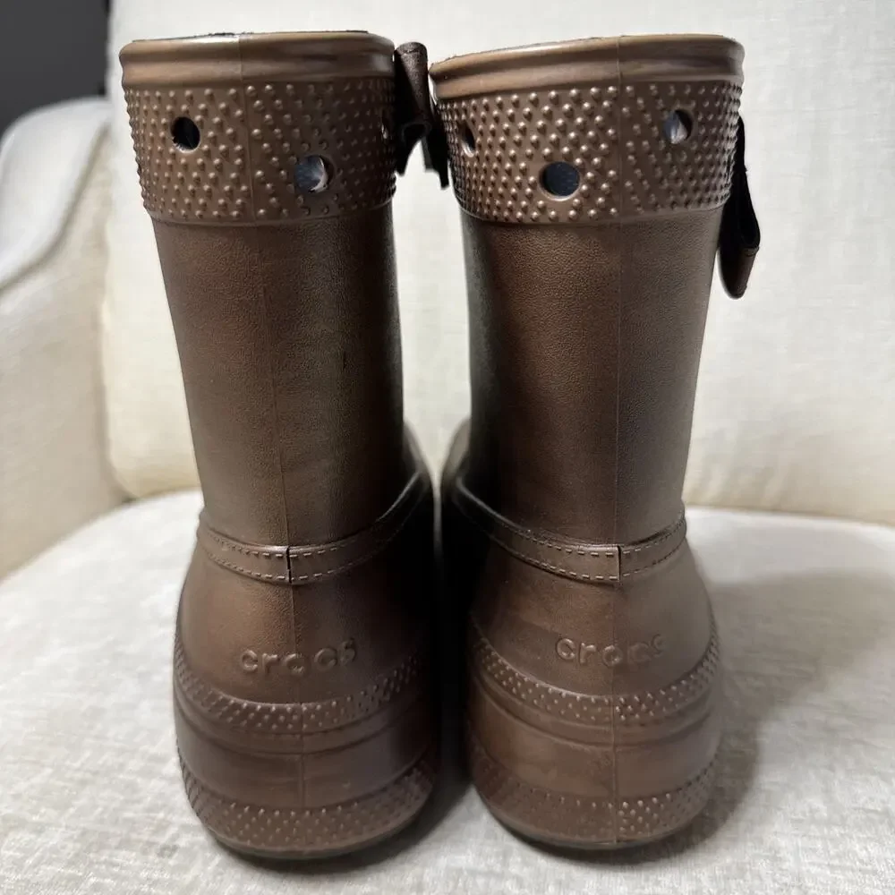 Huckberry x Crocs Classic Western Boot Brown, Size Men 8 Women’s 10 NWOT